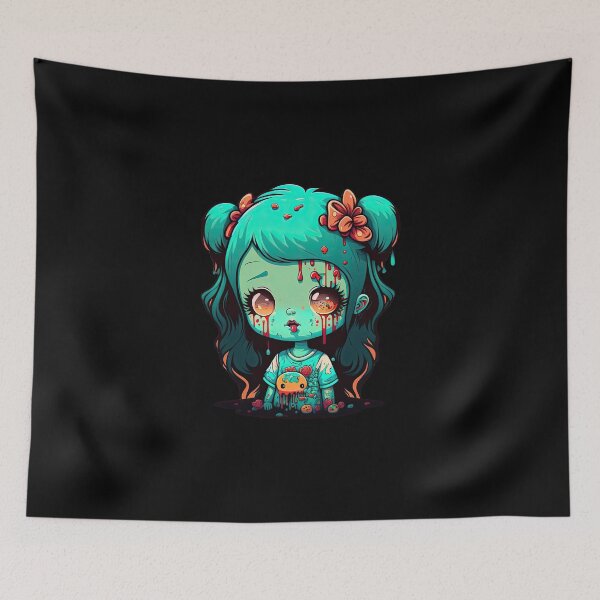 Item preview, Scary Cute Green Zombie Girl Tales Of The Undead Beauty designed and sold by ultra-cute.