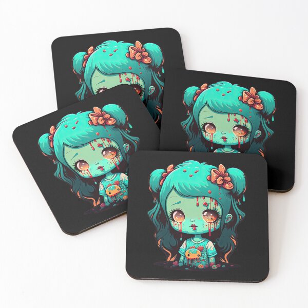 Item preview, Scary Cute Green Zombie Girl Tales Of The Undead Beauty designed and sold by ultra-cute.