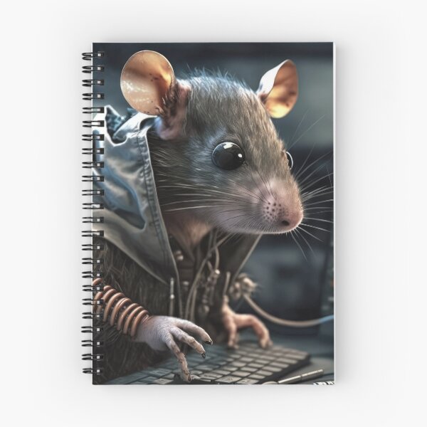 Item preview, Tiny Cheeky Cyberpunk Hacker Mouse/Rat designed and sold by ArtificialEye.