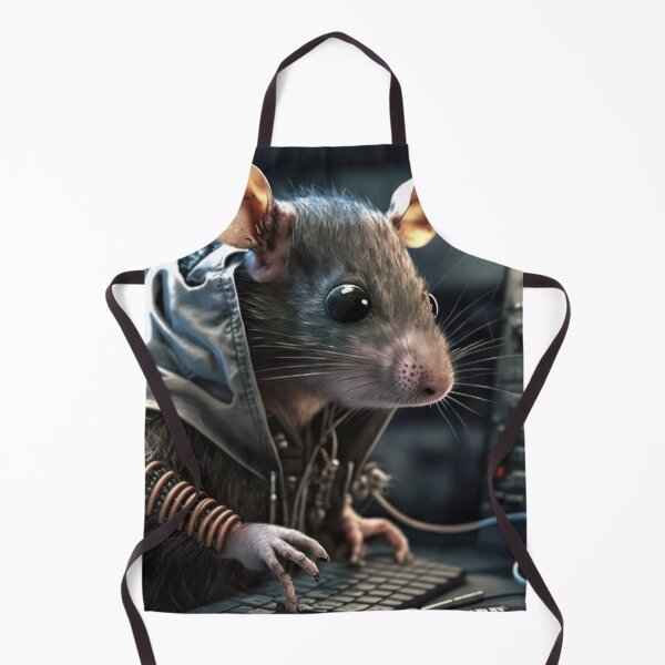 Item preview, Tiny Cheeky Cyberpunk Hacker Mouse/Rat designed and sold by ArtificialEye.