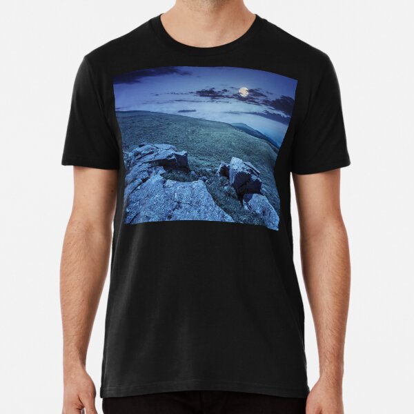 white boulders on the hillside at night Premium T-Shirt