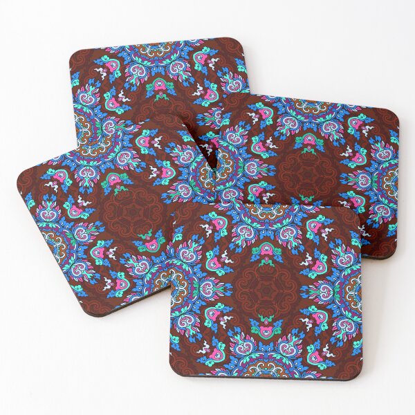 Item preview, Colorful Ethnic Indian Floral pattern - IC010 designed and sold by Art-by-Geoff.