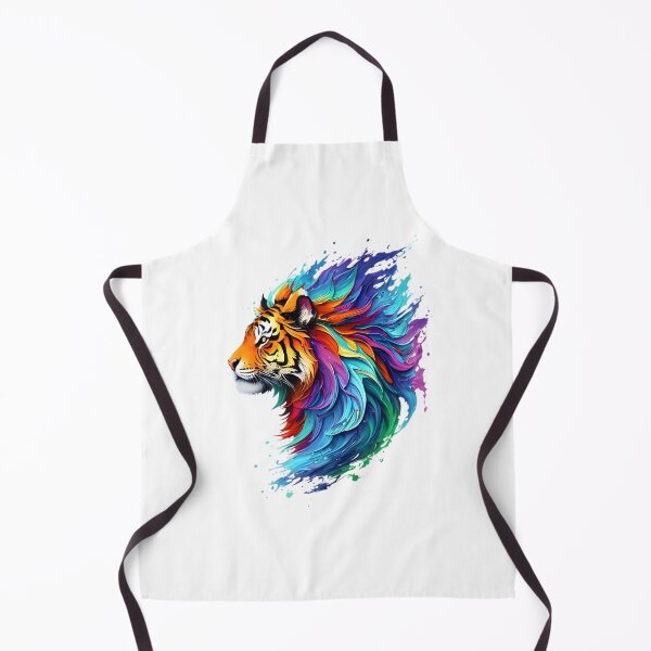 Item preview, Tiger Digital Painting - Rainbow Splash of Ink designed and sold by Azayda Designs.