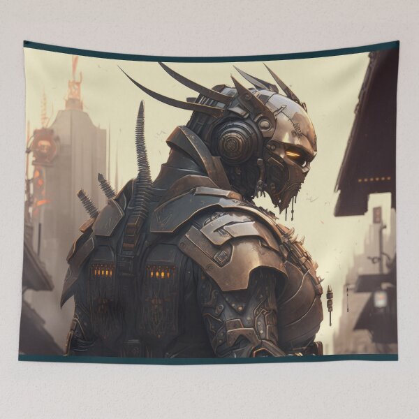 Item preview, Evil Cyberpunk Samurai Warrior or Bushido designed and sold by ArtificialEye.