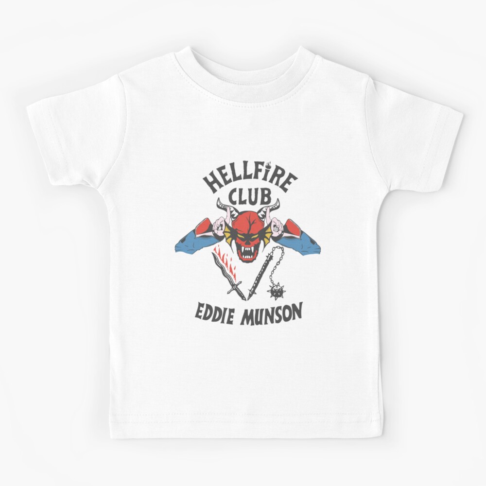 Eddie Munson Hellfire Club Guitar Power Stranger Things 4 Kids T-shirt –  Kuzi Tees