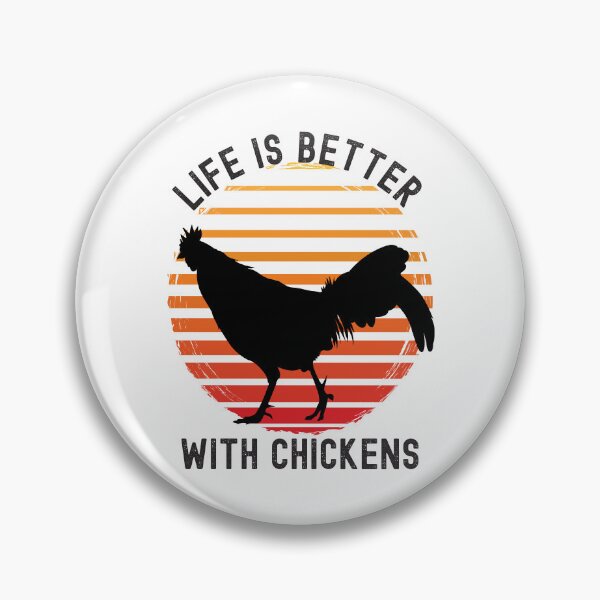 Item preview, Life Is Better With Chickens Retro Red Orange Sunset Design designed and sold by designsmostfowl.