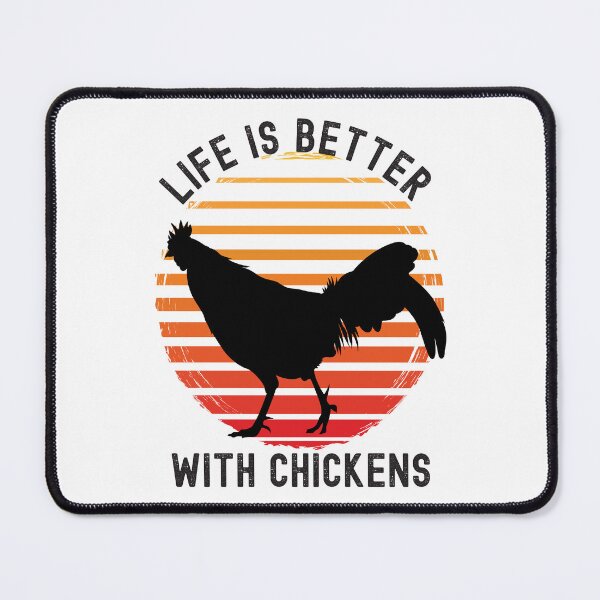 Item preview, Life Is Better With Chickens Retro Red Orange Sunset Design designed and sold by designsmostfowl.