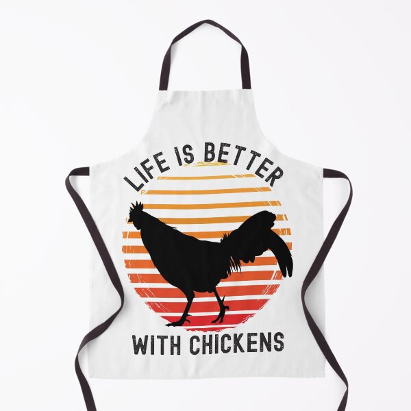Item preview, Life Is Better With Chickens Retro Red Orange Sunset Design designed and sold by designsmostfowl.