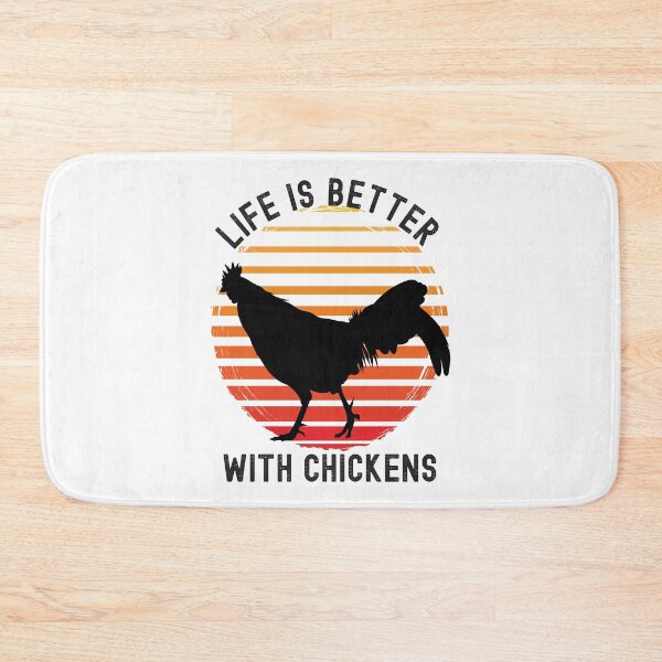 Item preview, Life Is Better With Chickens Retro Red Orange Sunset Design designed and sold by designsmostfowl.