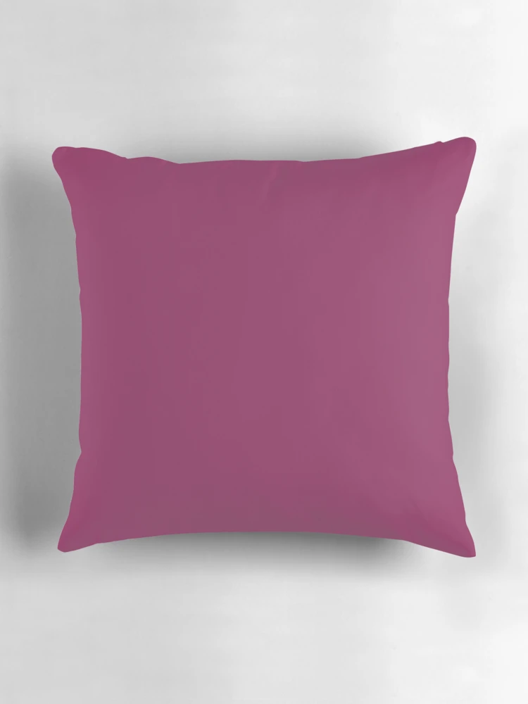 Thumbnail 3 of 4, Pillow, Dark Raspberry Solid Colour designed and sold by Ninjakandy.