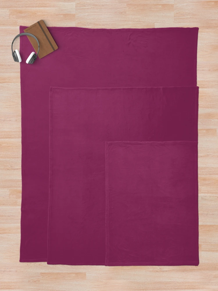 Thumbnail 5 of 6, Throw Blanket, Dark Raspberry Solid Colour designed and sold by Ninjakandy.