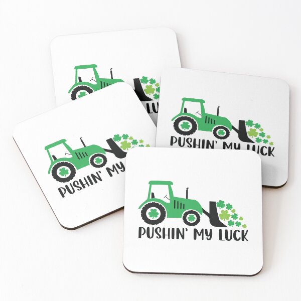 Artikelvorschau, Pushin my luck, Funny Saint Patrick Gift, St. Paddys Construction Equipements Stickers entworfen und verkauft von Eddyed.