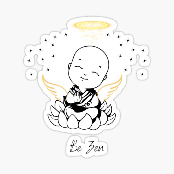 Baby Buddha Zen Meditation Hippie Spiritual Sticker - Psychonautica