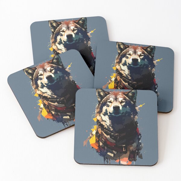 Item preview, Sci-fi Badass and Awesome Wolf Colorful designed and sold by muhamuha.