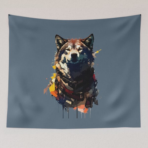 Item preview, Sci-fi Badass and Awesome Wolf Colorful  designed and sold by muhamuha.