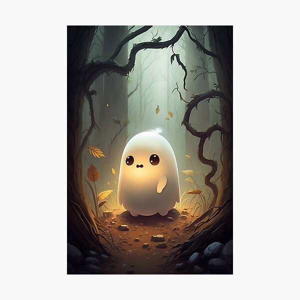 Item preview, Scared Little Forest Ghost designed and sold by Scraponzo.