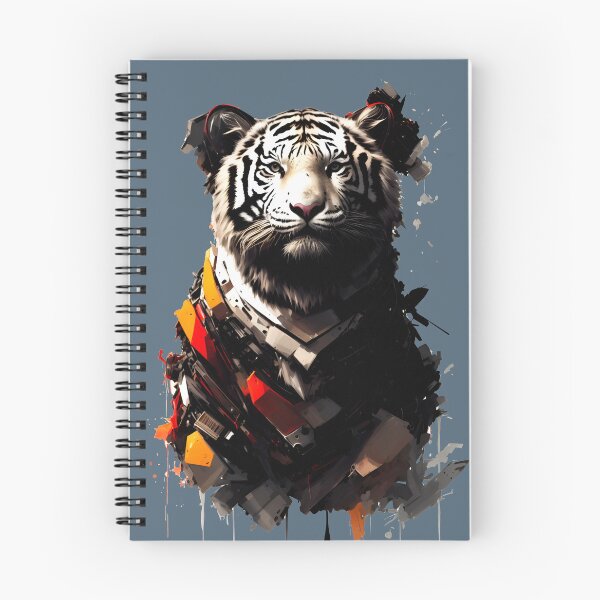 Item preview, Sci-fi Badass and Awesome White Tiger Colorful  designed and sold by muhamuha.