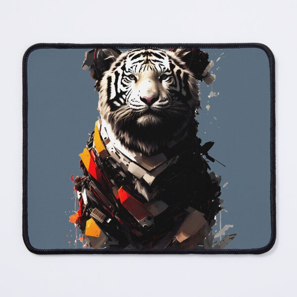 Item preview, Sci-fi Badass and Awesome White Tiger Colorful  designed and sold by muhamuha.