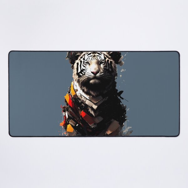 Item preview, Sci-fi Badass and Awesome White Tiger Colorful designed and sold by muhamuha.