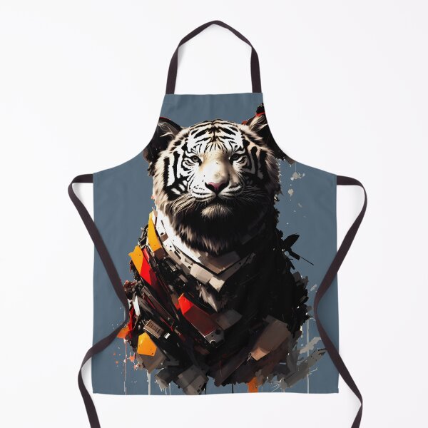 Item preview, Sci-fi Badass and Awesome White Tiger Colorful  designed and sold by muhamuha.
