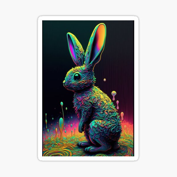 ZOMBIE RABBIT - HORROR MOVIE BUNNY - RED EYES RABBIT | Sticker