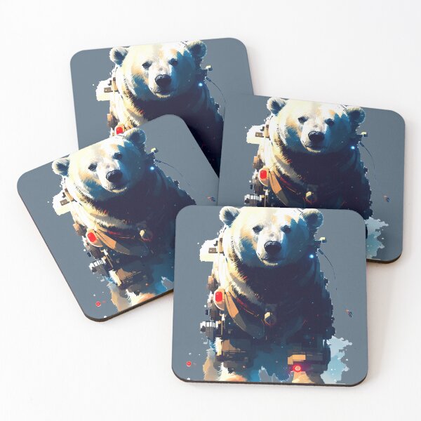 Item preview, Sci-fi Badass and Awesome Polar Bear Colorful  designed and sold by muhamuha.