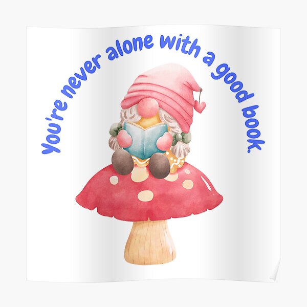 Reading Gnome Poster