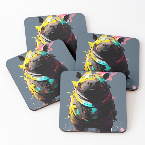 Item preview, Sci-fi Badass and Awesome Hippo Colorful  designed and sold by muhamuha.