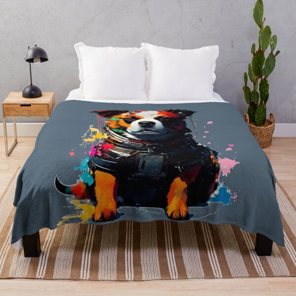 Item preview, Sci-fi Badass and Awesome Dog Colorful designed and sold by muhamuha.