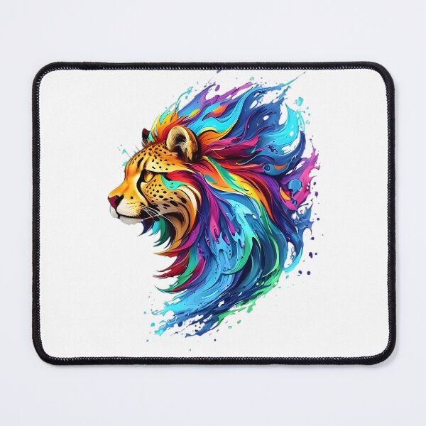 Item preview, Cheetah Digital Painting - Rainbow Splash of Ink designed and sold by Azayda Designs.