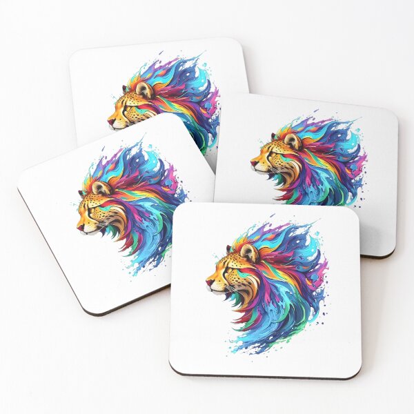 Item preview, Cheetah Digital Painting - Rainbow Splash of Ink designed and sold by Azayda Designs.