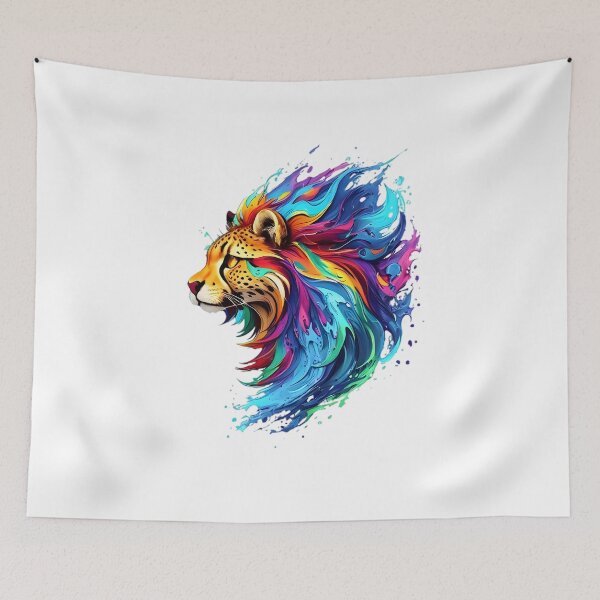 Item preview, Cheetah Digital Painting - Rainbow Splash of Ink designed and sold by Azayda Designs.