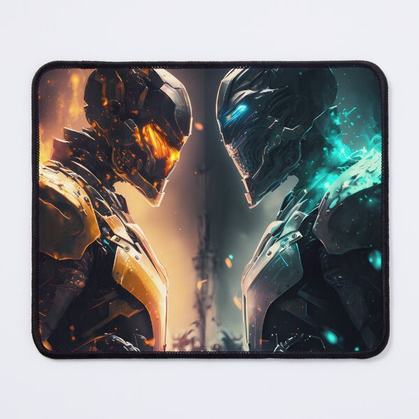Item preview, Fire & Ice, Futuristic Power Armor Showdown | Sci-Fi Art designed and sold by DaydreamDepot.