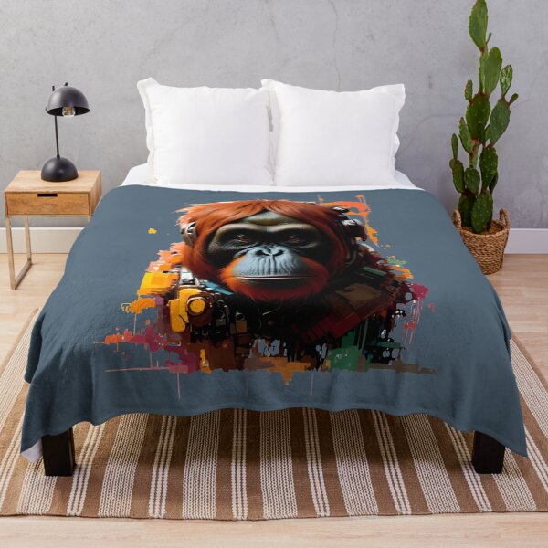 Item preview, Sci-fi Badass and Awesome Orangutan Colorful designed and sold by muhamuha.