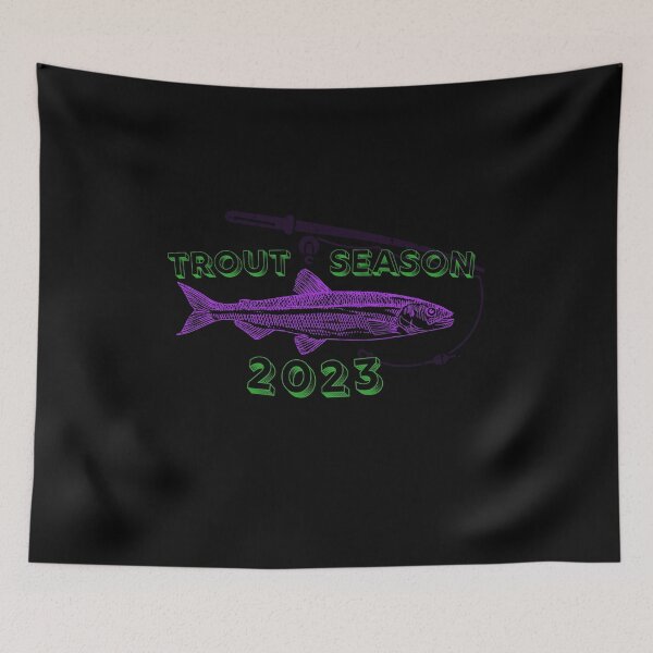 Item preview, Trout season 2023. Holiday mens t-shirts hunting fish. An original gift for a fishing lover. T-shirt for fishing. T-Shirts. Stickers. designed and sold by Rowbic.