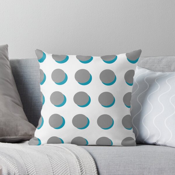 Artikelvorschau, Pfauenblaue und graue Punkte entworfen und verkauft von DamarisArtDecor.