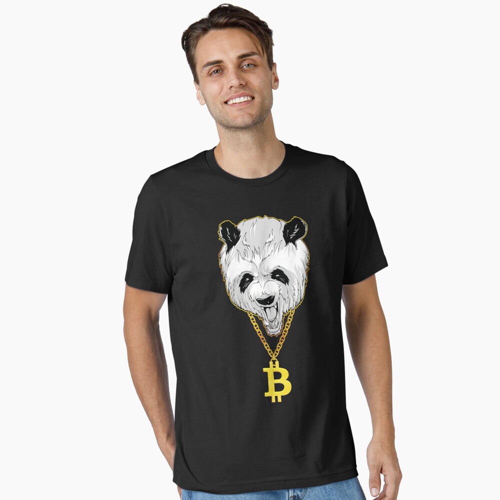 Bitcoin Cryptocurrency Panda Gangster T-shirt