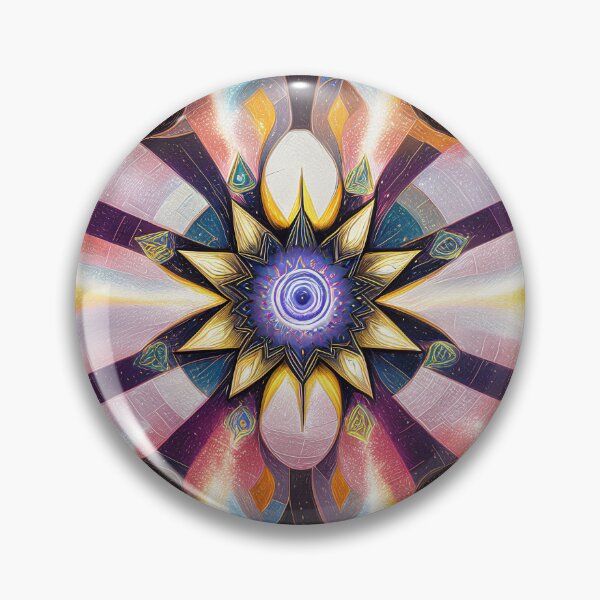 Item preview, "Sacred Vision Mandala #3" A Stunning Piece of Art Combining Sacred Geometry and Visionary Art designed and sold by Nirou-Art.