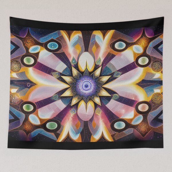 Item preview, "Sacred Vision Mandala #3" A Stunning Piece of Art Combining Sacred Geometry and Visionary Art designed and sold by Nirou-Art.