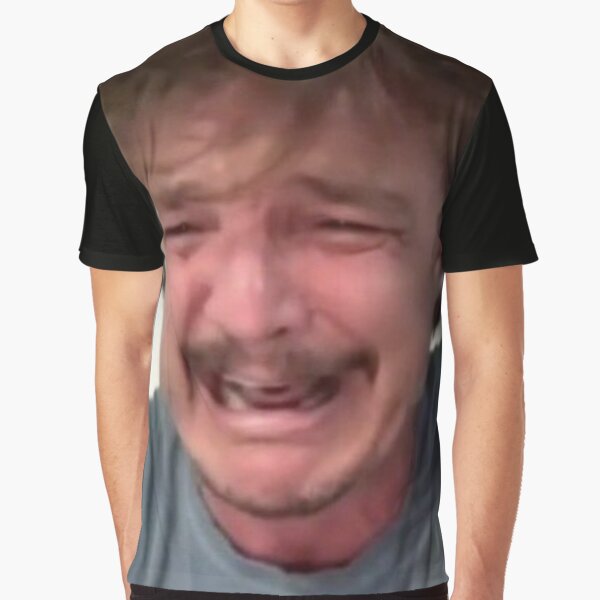 Vista previa del artículo con la obra «Pedro Pascal llorando meme», diseñado y vendido por kamilesz.