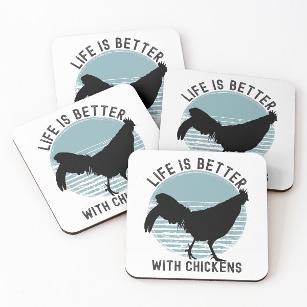 Item preview, Life Is Better With Chickens Retro Blue Sunset Design designed and sold by designsmostfowl.