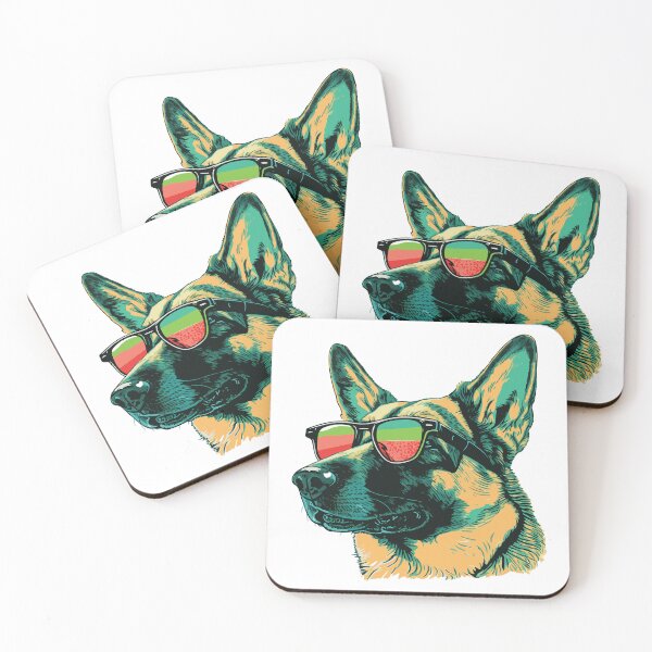 Item preview, German Shepherd wearing sunglasses designed and sold by saskdigitalart.
