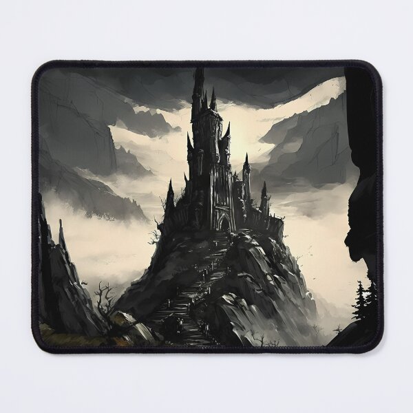 Item preview, Dark Fortress at Dusk | Fantasy Art Print | Gothic T-Shirt designed and sold by DaydreamDepot.