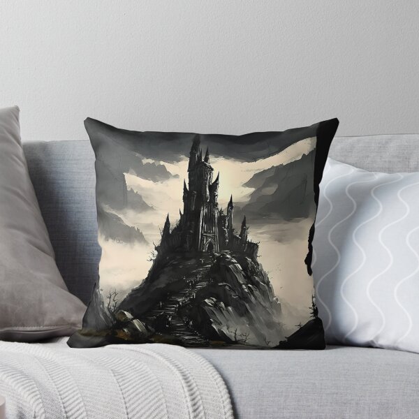 Item preview, Dark Fortress at Dusk | Fantasy Art Print | Gothic T-Shirt designed and sold by DaydreamDepot.