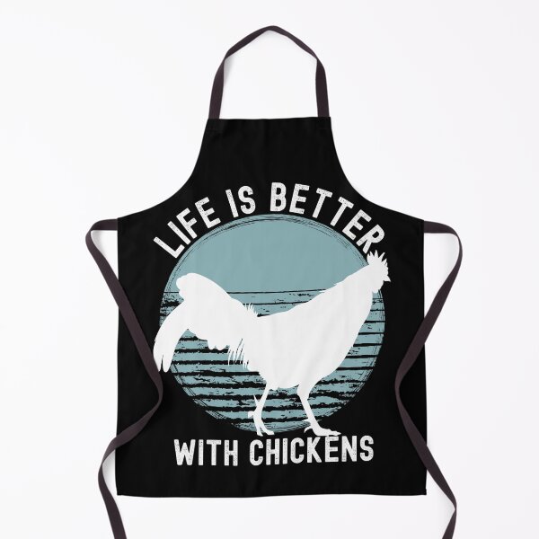 Item preview, Life Is Better With Chickens Retro Blue Sunset Dark Color Design designed and sold by designsmostfowl.