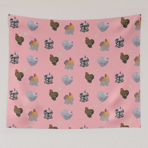 Item preview, Cochin Pekin Bantams Pattern Pink designed and sold by Ashley Gagnon.