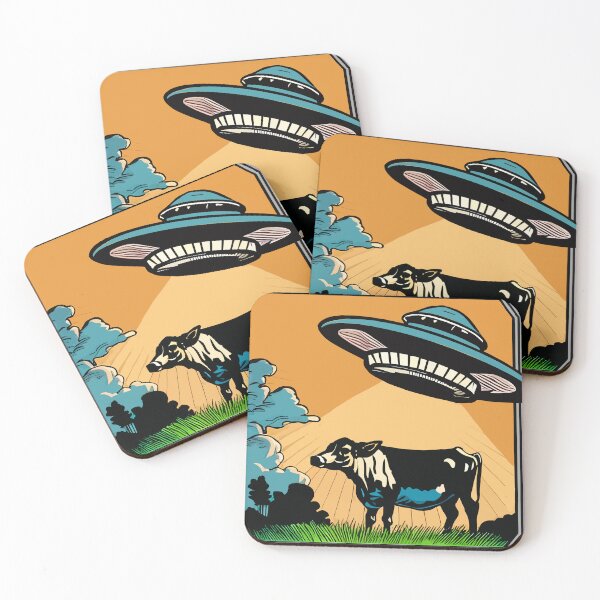 Item preview, UFO abducting cow vintage designed and sold by estudiopublik.