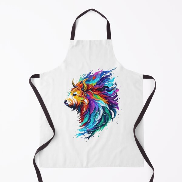 Item preview, Yak Digital Painting - Rainbow Splash of Ink designed and sold by Azayda Designs.