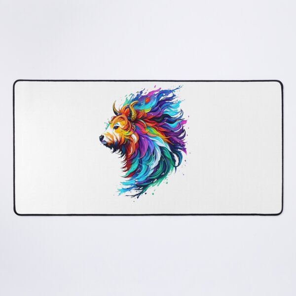 Item preview, Yak Digital Painting - Rainbow Splash of Ink designed and sold by Azayda Designs.