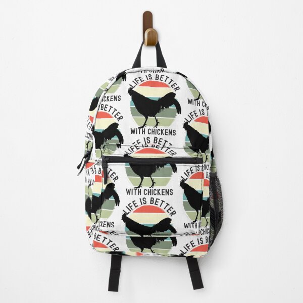 Item preview, Life Is Better With Chickens Retro Flat Color Sunset Design designed and sold by designsmostfowl.